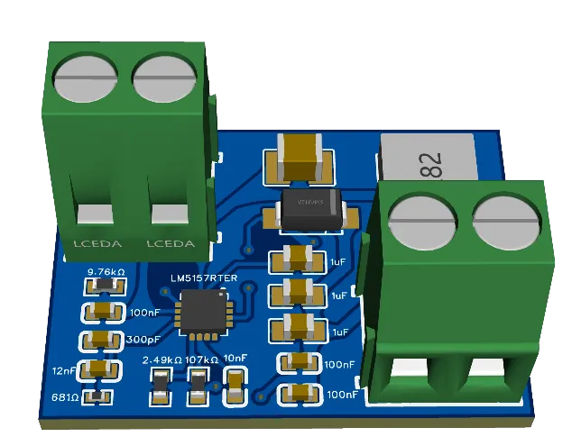Boost 升压模块 PCB 三维图