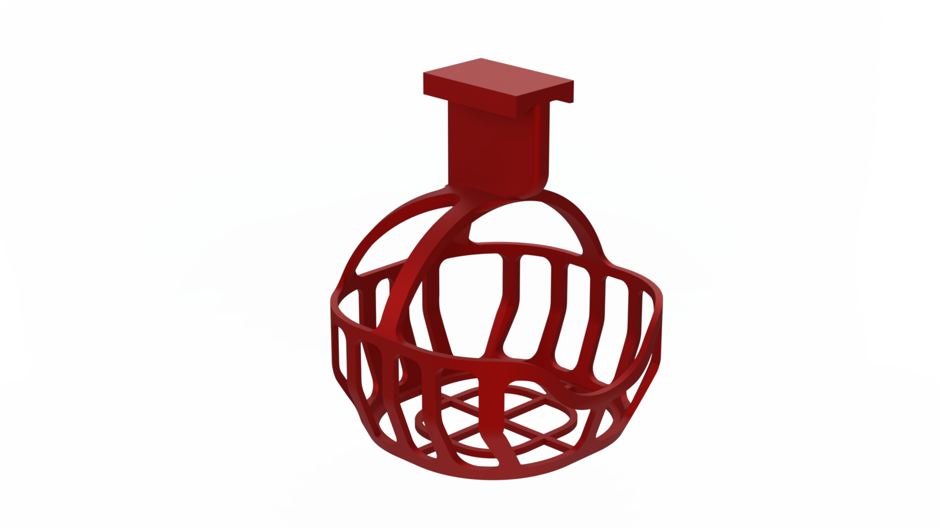 最终轻量化篮筐的 CAD 渲染图