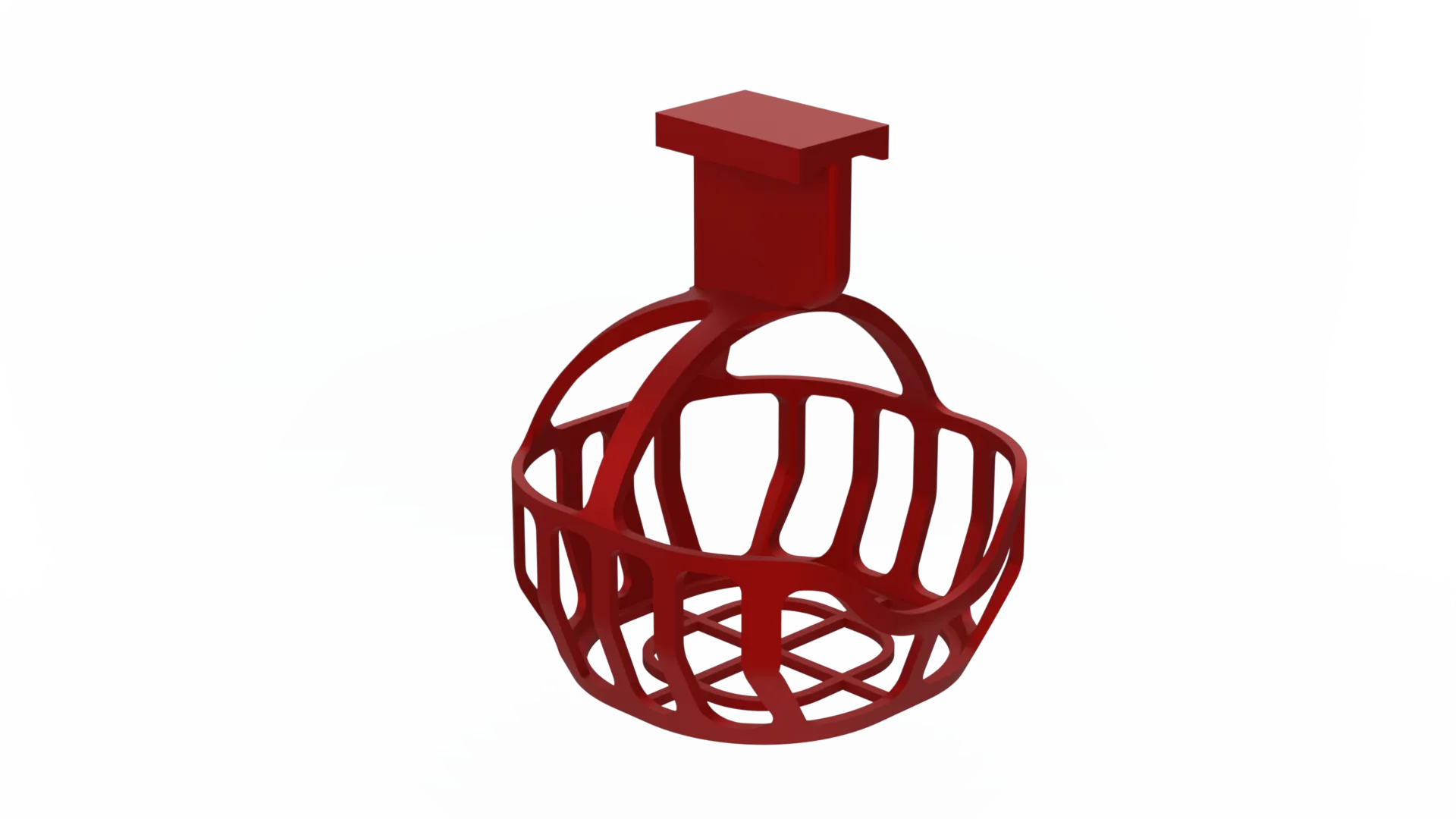 最终轻量化篮筐的 CAD 渲染图